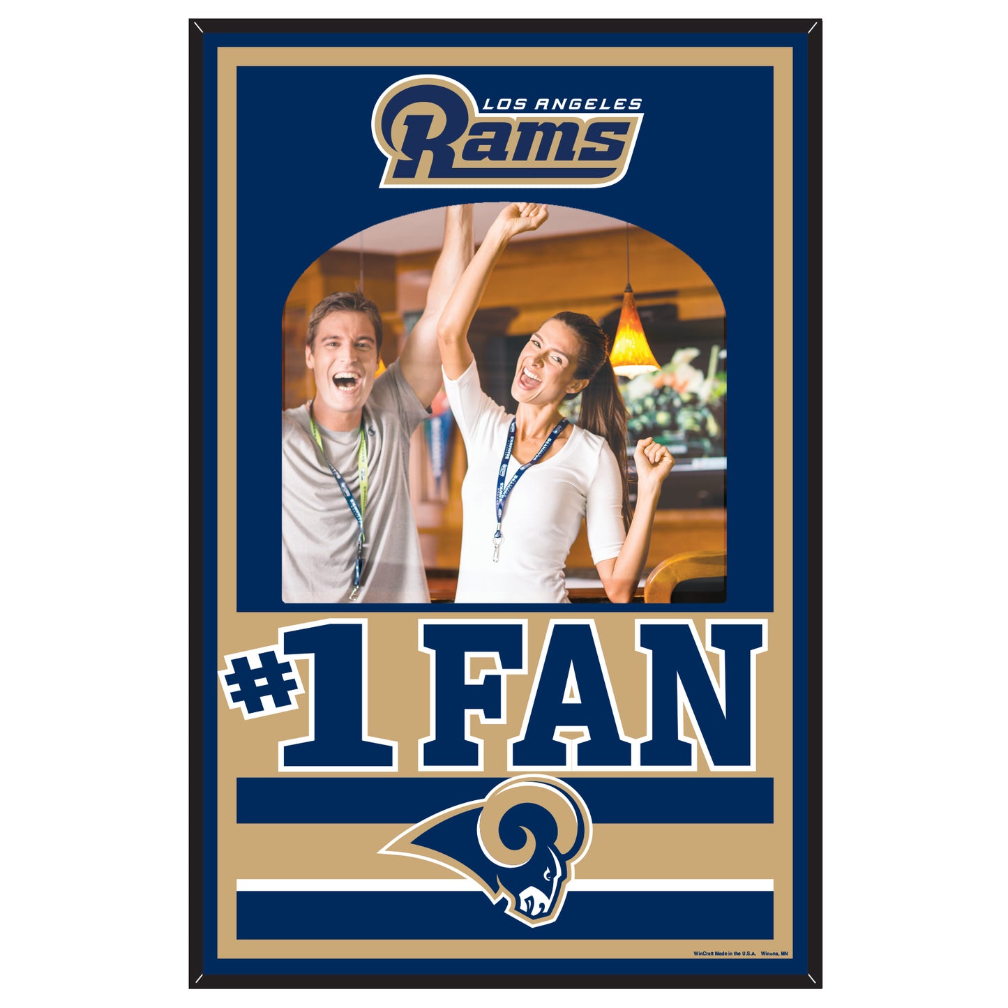 Los Angeles Rams Sign Wood 11x17 Mirror