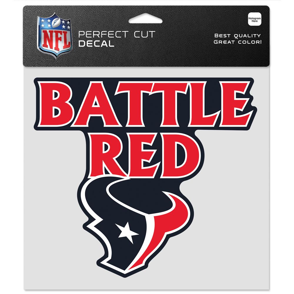 Houston Texans Decal 8x8 Perfect Cut Color Slogan