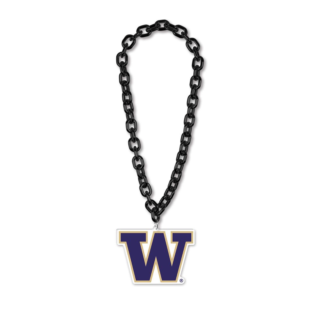 Washington Huskies Necklace Big Fan Chain