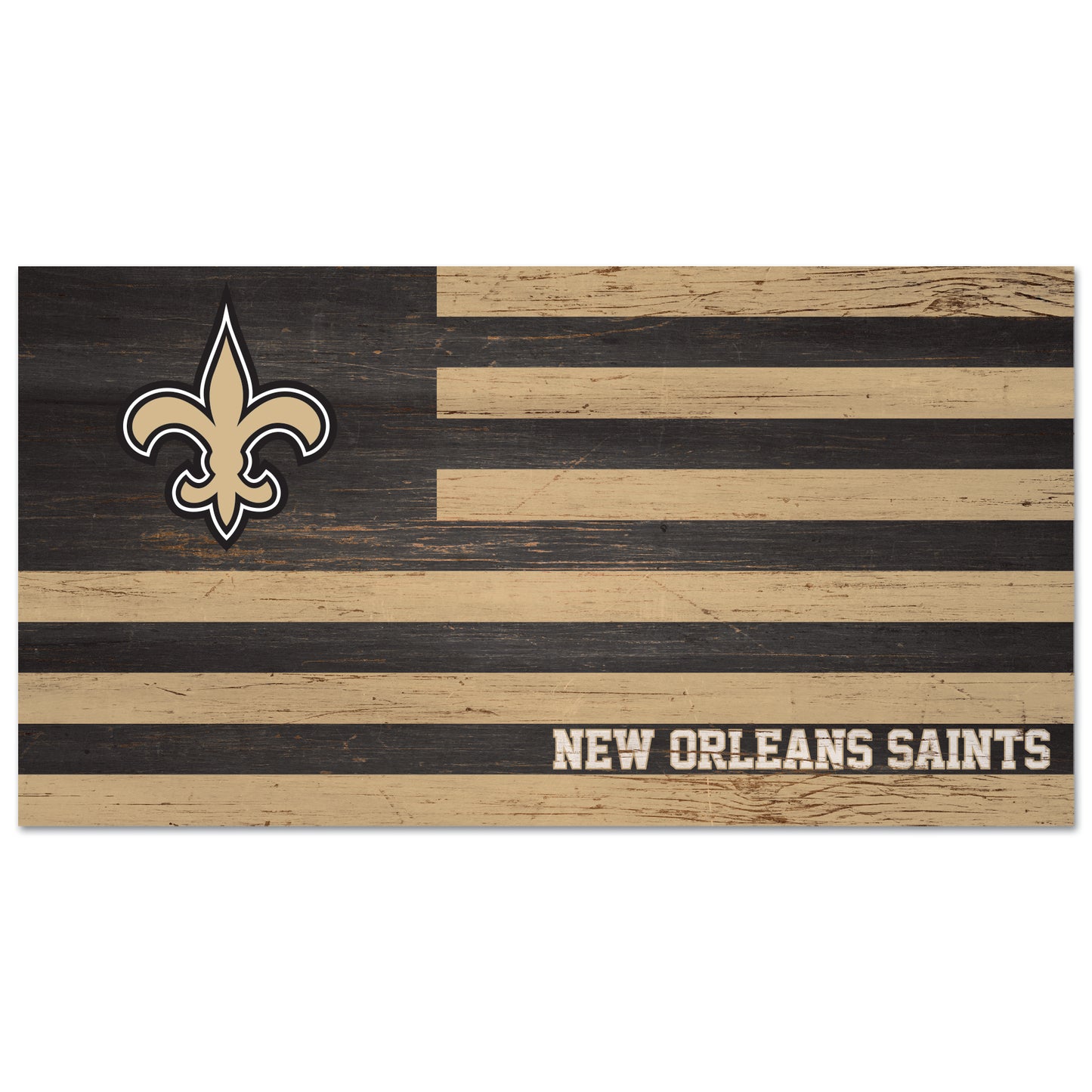 New Orleans Saints Sign Wood 9x17 Flag