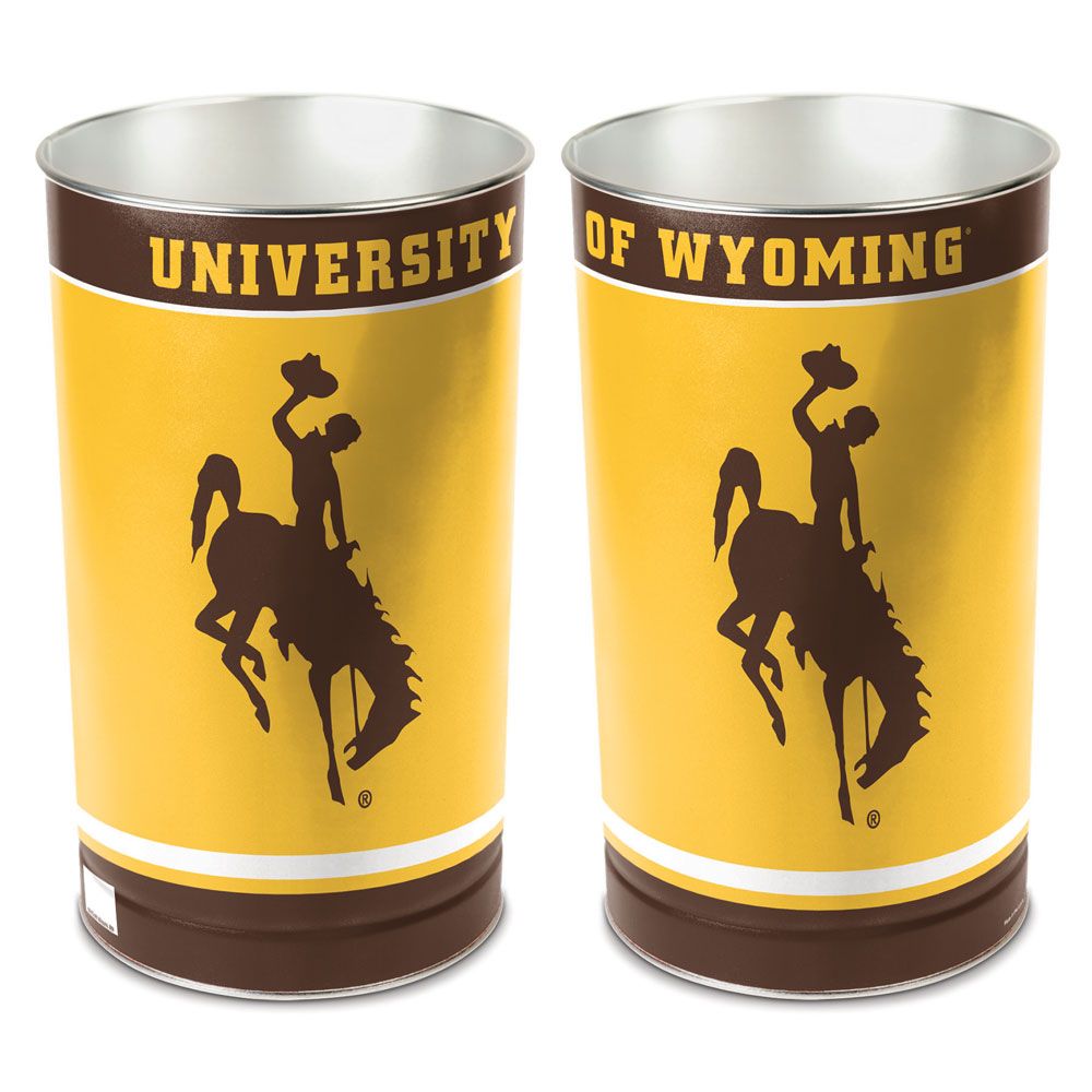 Wyoming Cowboys Wastebasket 15 Inch Special Order