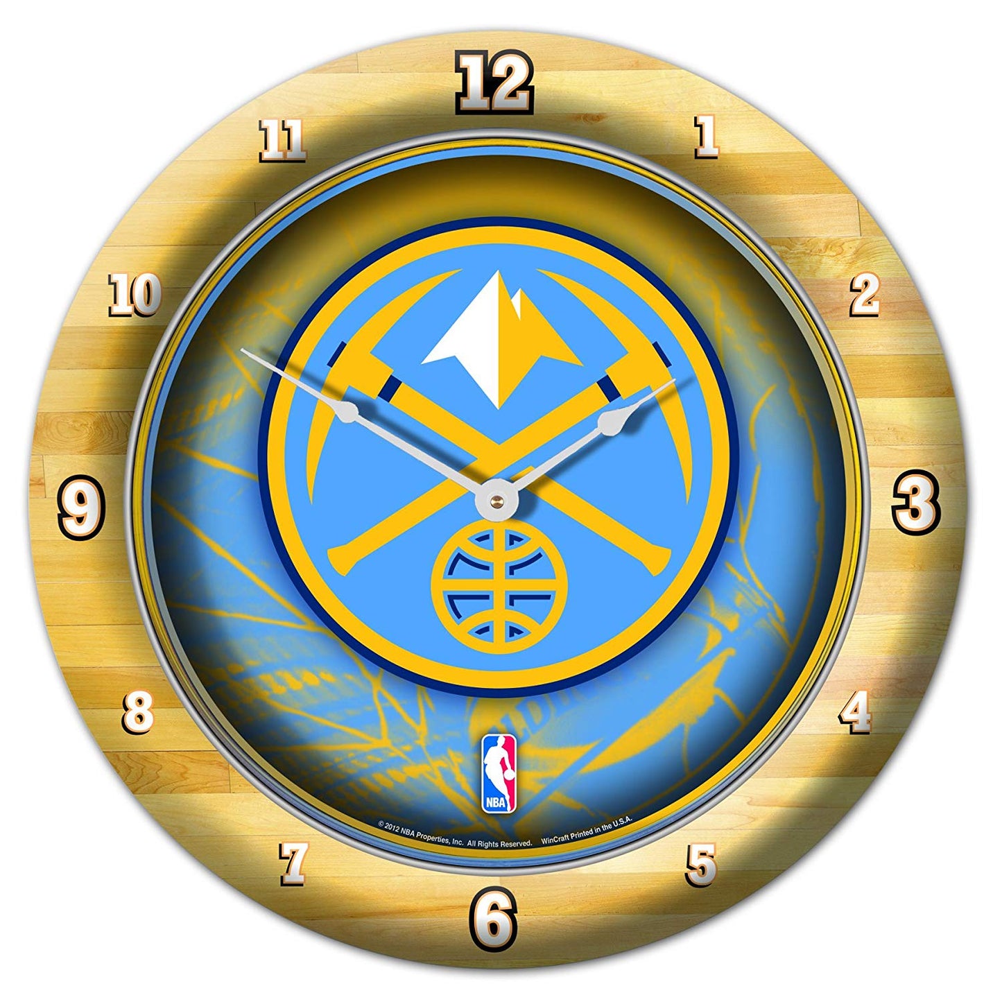 Denver Nuggets Clock Round Wall Style Chrome Periodic Restock