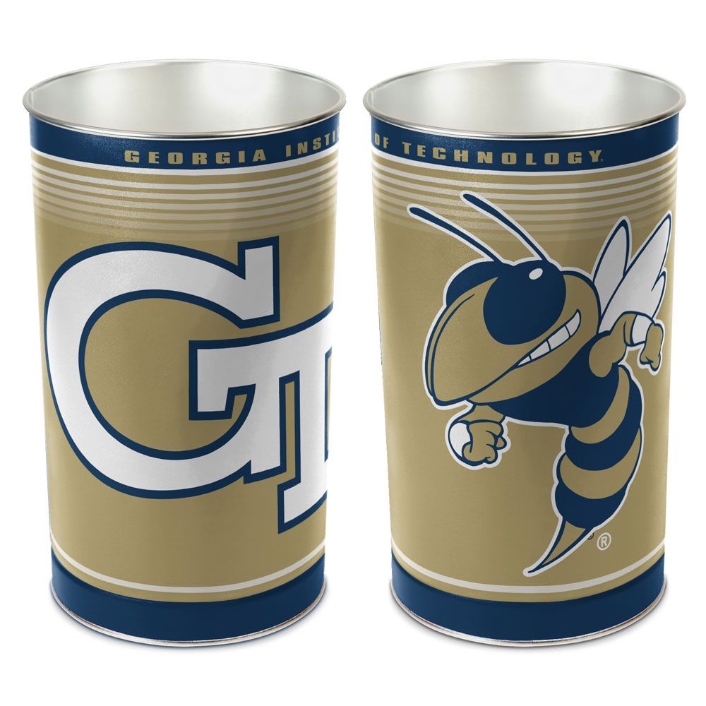 Georgia Tech Yellow Jackets Wastebasket 15 Inch - Periodic Restock