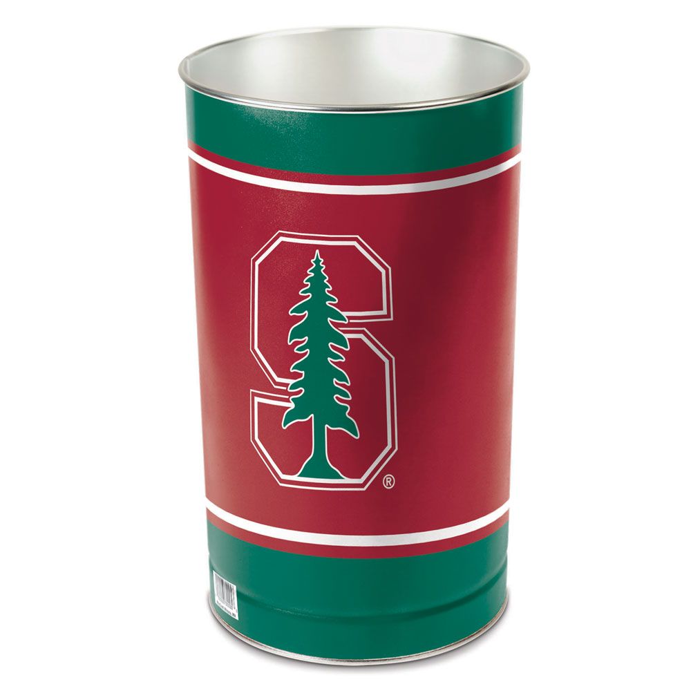 Stanford Cardinal Wastebasket 15 Inch Special Order