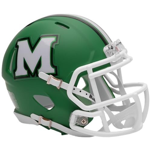 Marshall Thunder Herd Helmet Riddell Replica Mini Speed Style Flat Green