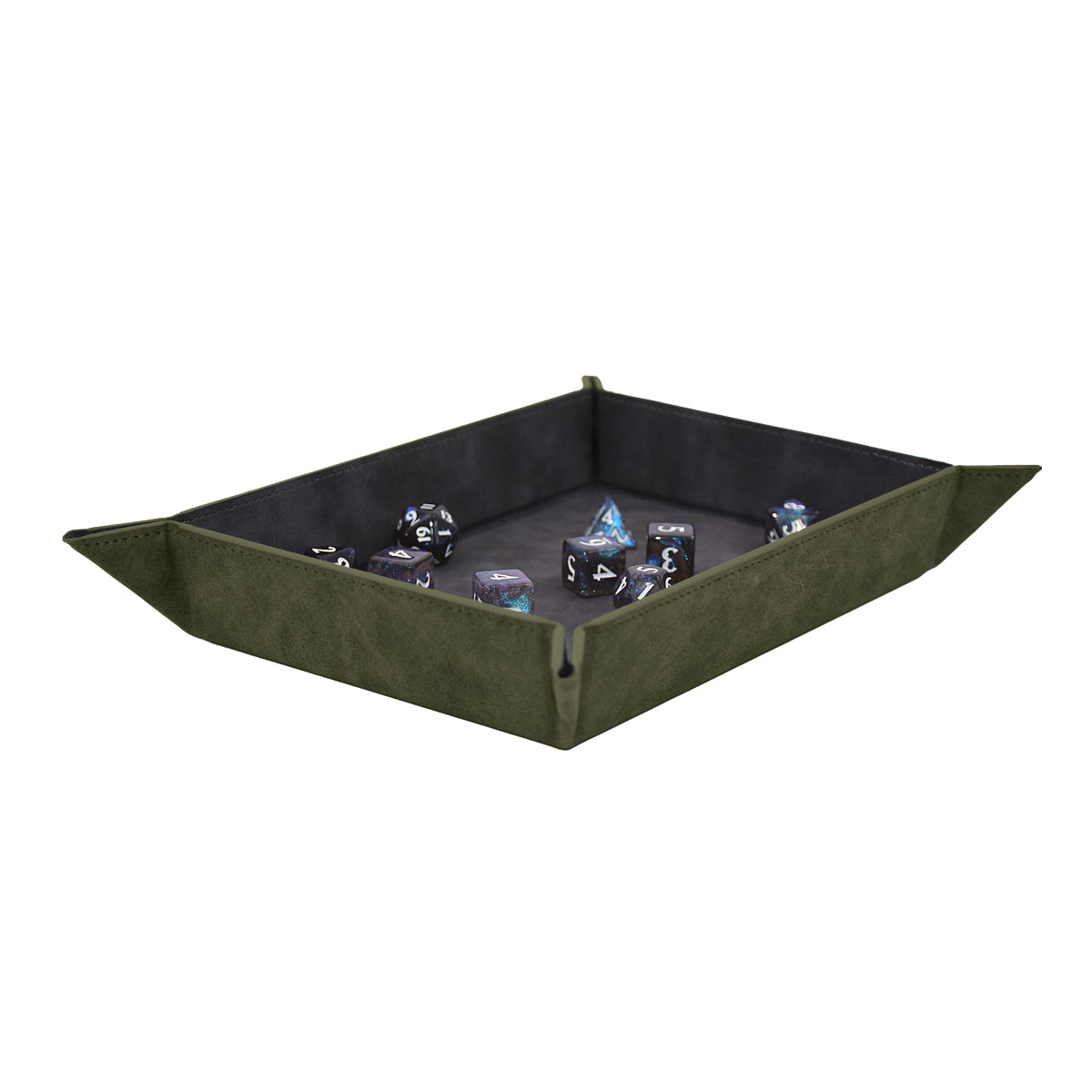 Dice Rolling Tray Foldable Emerald - Special Order