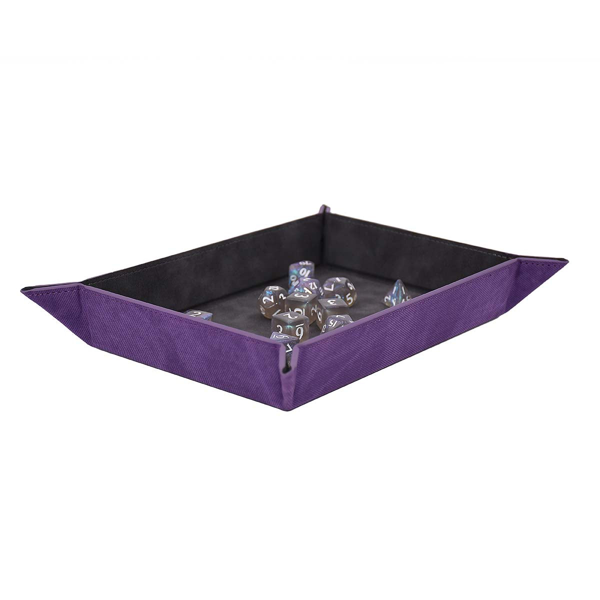 Dice Rolling Tray Foldable Amethyst