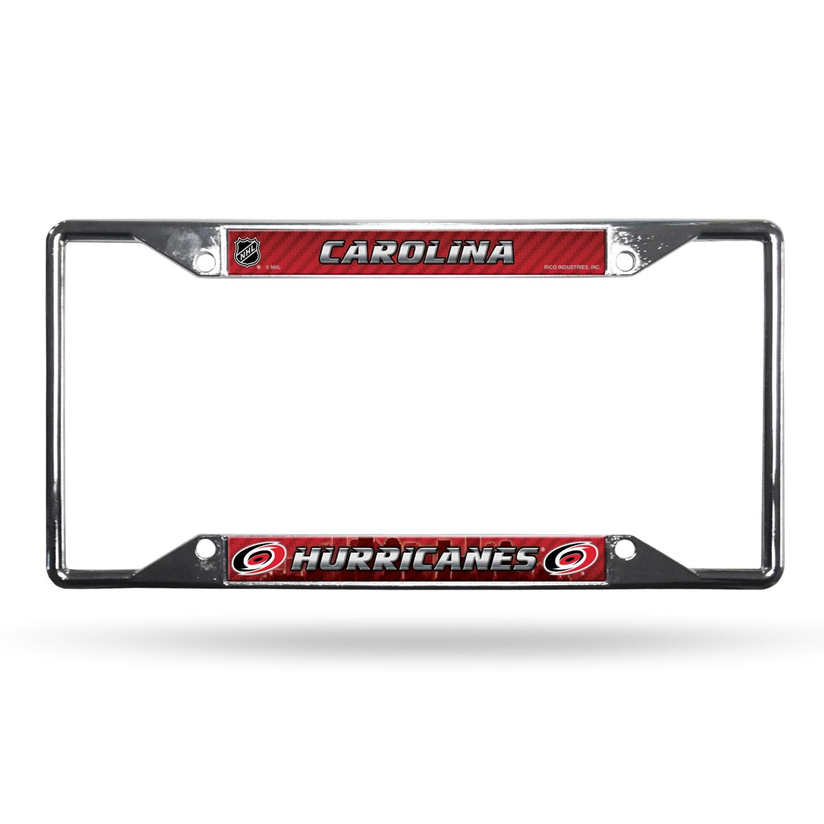 Carolina Hurricanes License Plate Frame Chrome EZ View Alternate