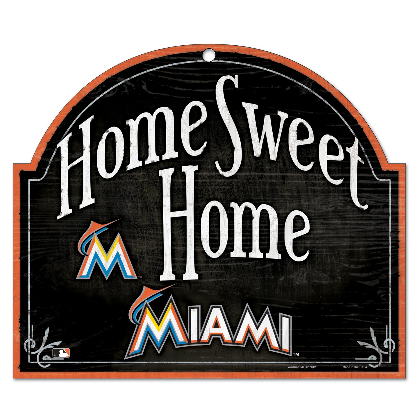 Miami Marlins Sign 10x11 Wood Arched Home Sweet Home