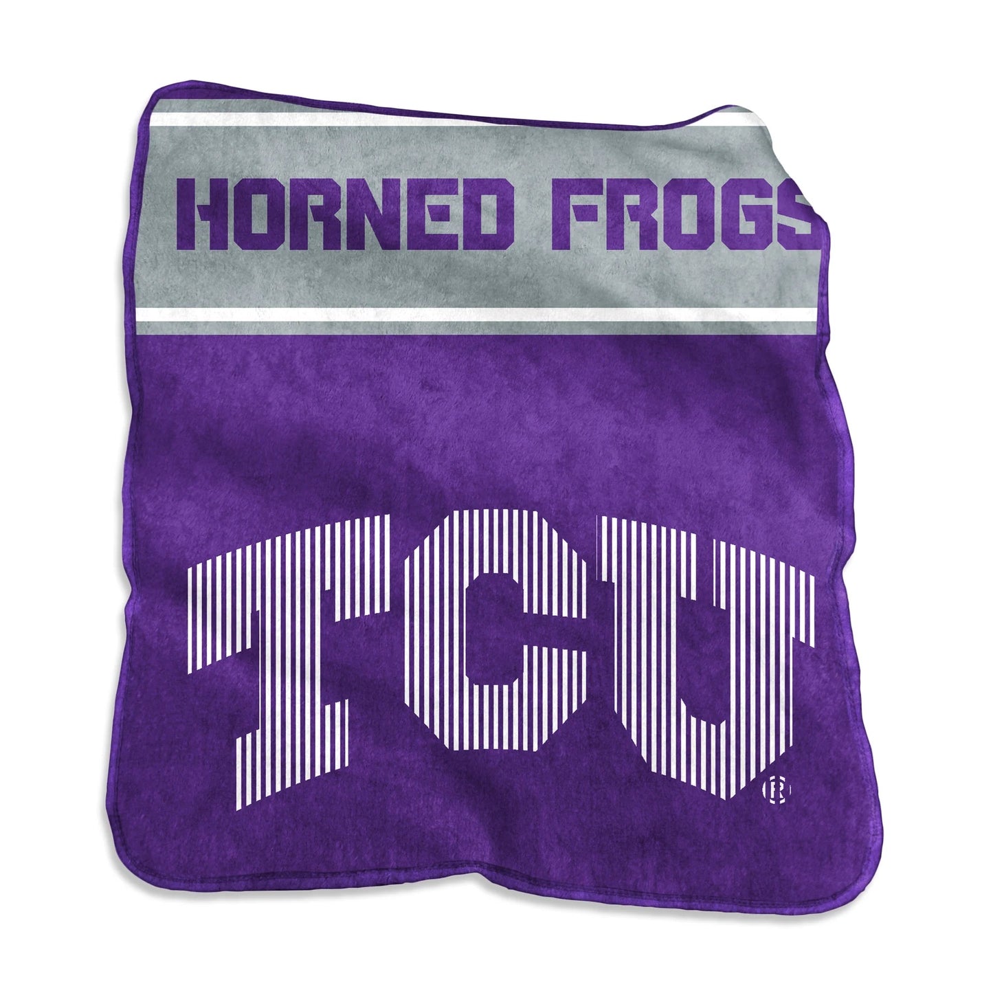 TCU Horned Frogs Blanket 60x80 Raschel Throw