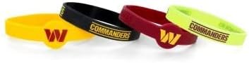 Washington Commanders Bracelets 4 Pack Silicone