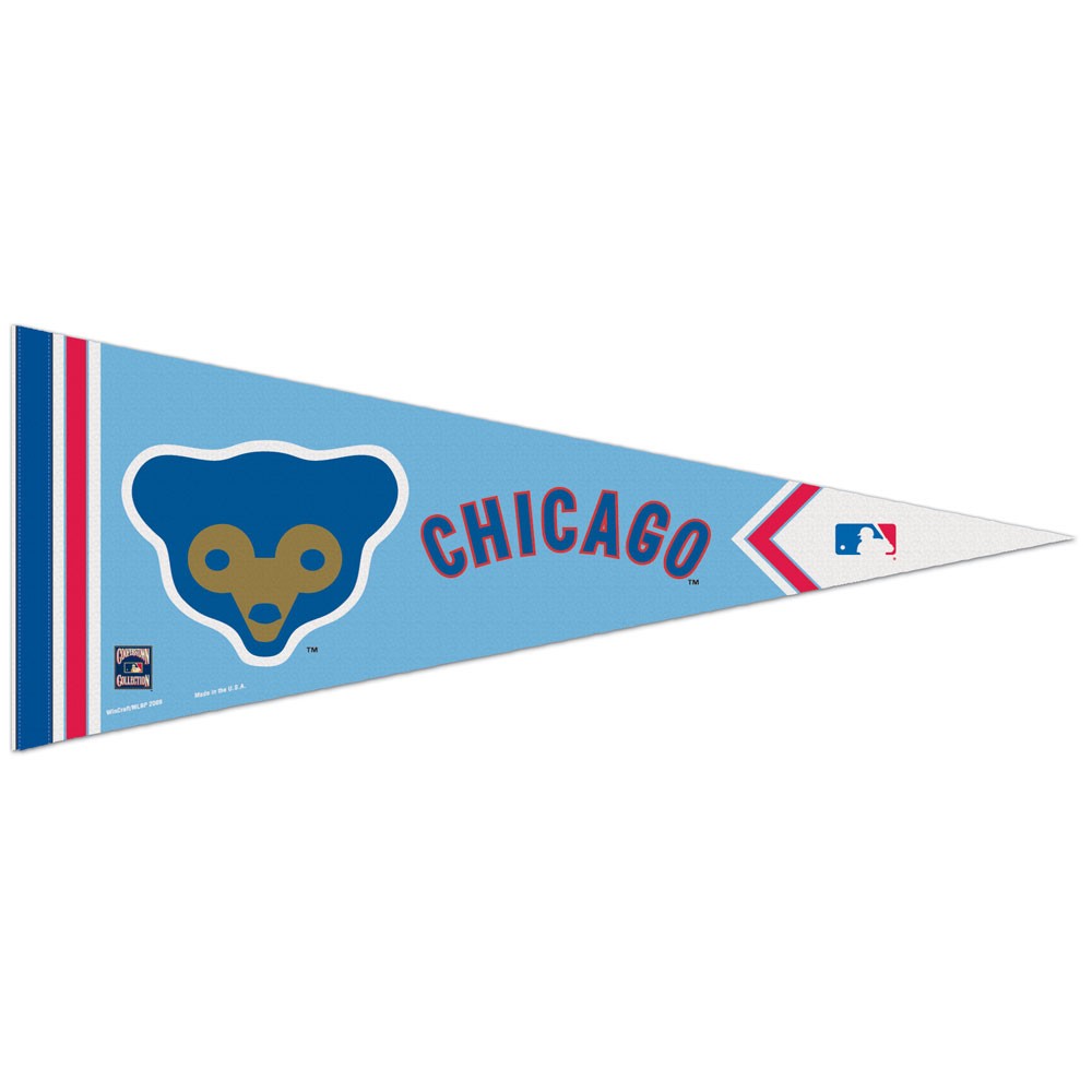 Chicago Cubs Pennant 12x30 Premium Style Cooperstown Design - Special Order