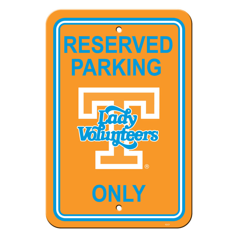 Tennessee Volunteers Sign 12x18 Plastic Reserved Parking Style Lady Vols Design CO