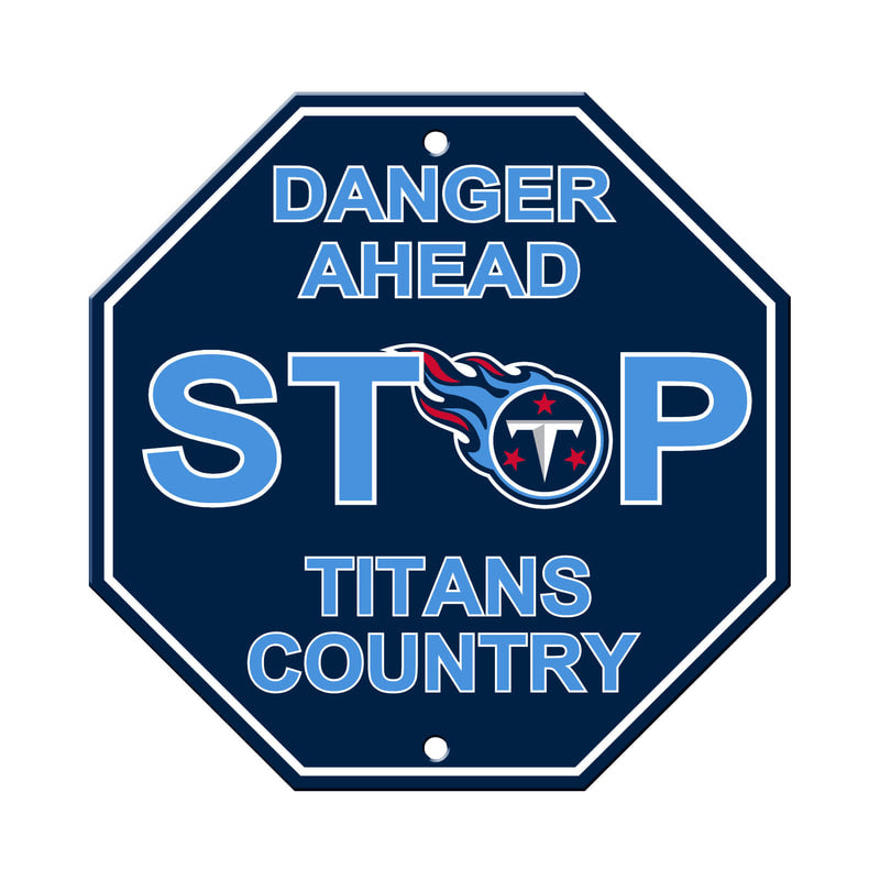 Tennessee Titans Sign 12x12 Plastic Stop Style Alternate CO
