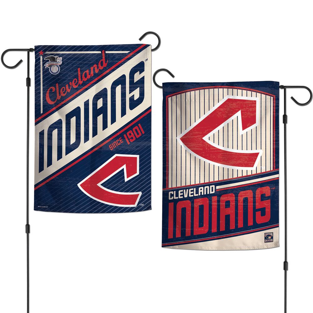 Cleveland Guardians Flag 12x18 Garden Style 2 Sided Cooperstown - Special Order