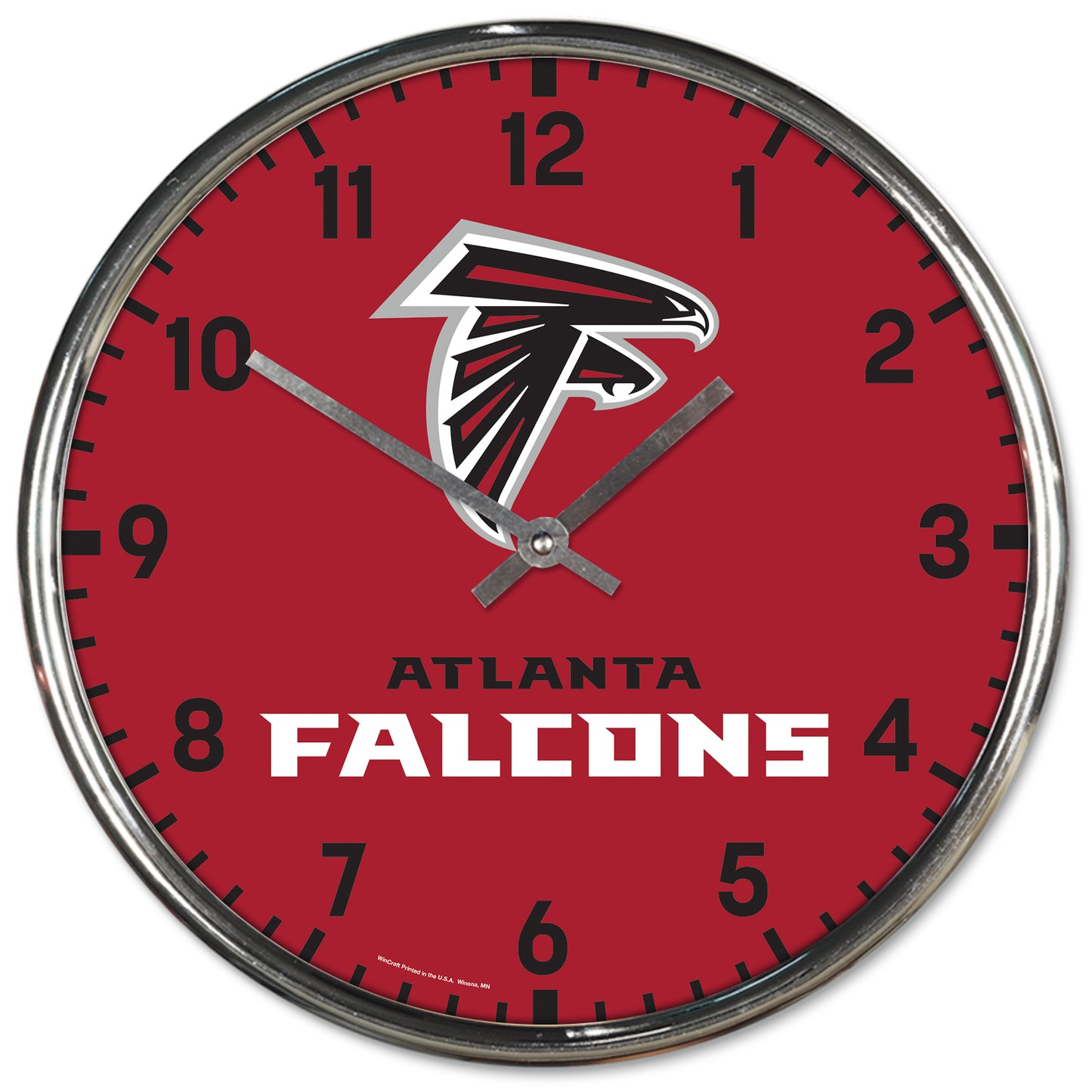 Atlanta Falcons Round Chrome Wall Clock Periodic Restock