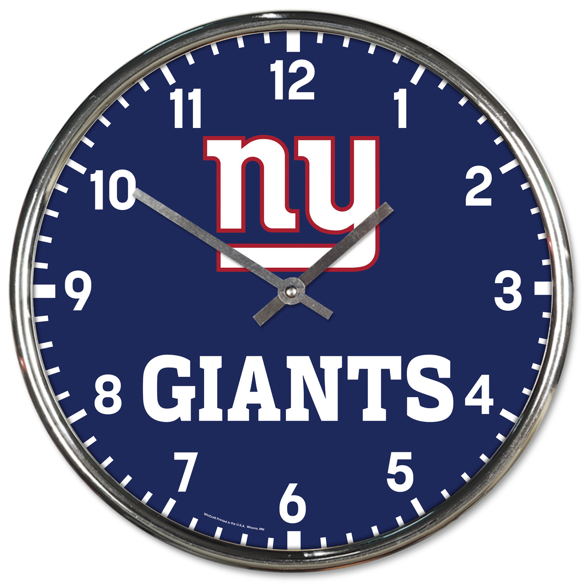 New York Giants Round Chrome Wall Clock Periodic Restock