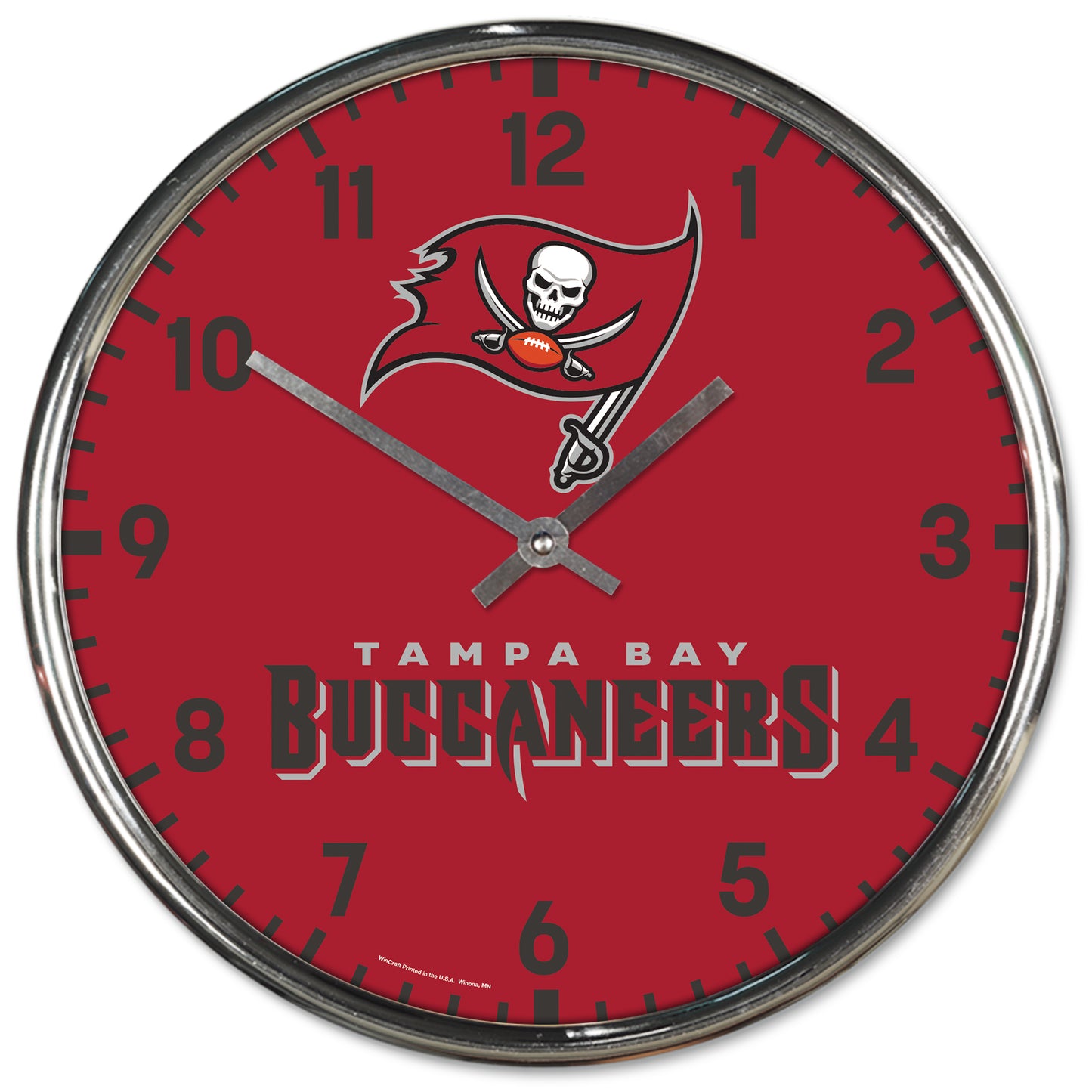 Tampa Bay Buccaneers Round Chrome Wall Clock Periodic Restock