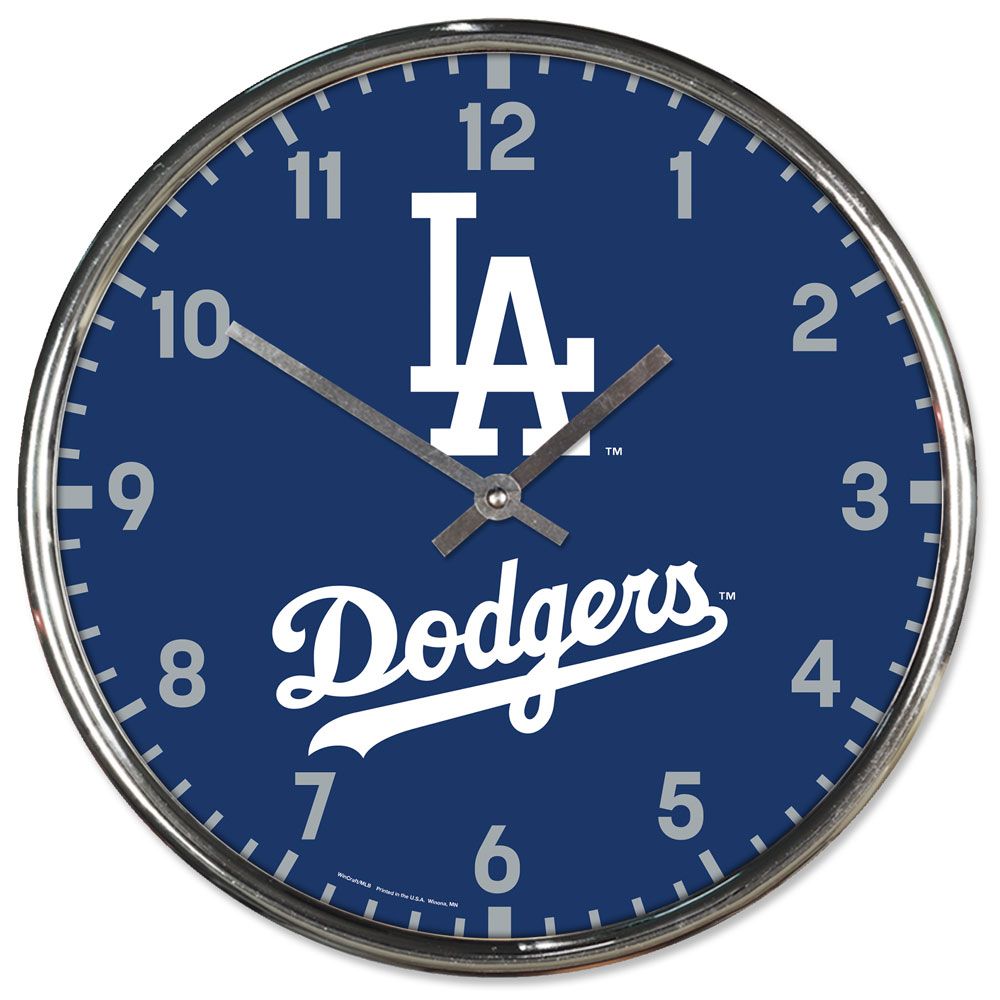 Los Angeles Dodgers Round Chrome Wall Clock Periodic Restock