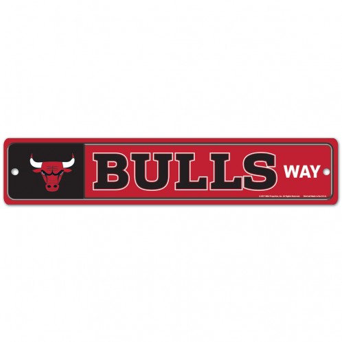Chicago Bulls Sign 3.75x19 Plastic Street Style - Special Order