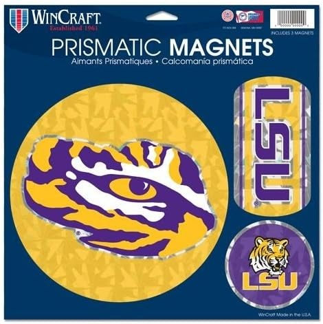 LSU Tigers Magnets 11x11 Prismatic Sheet