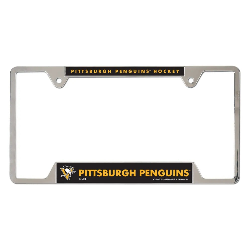 Pittsburgh Penguins License Plate Frame Metal - Special Order