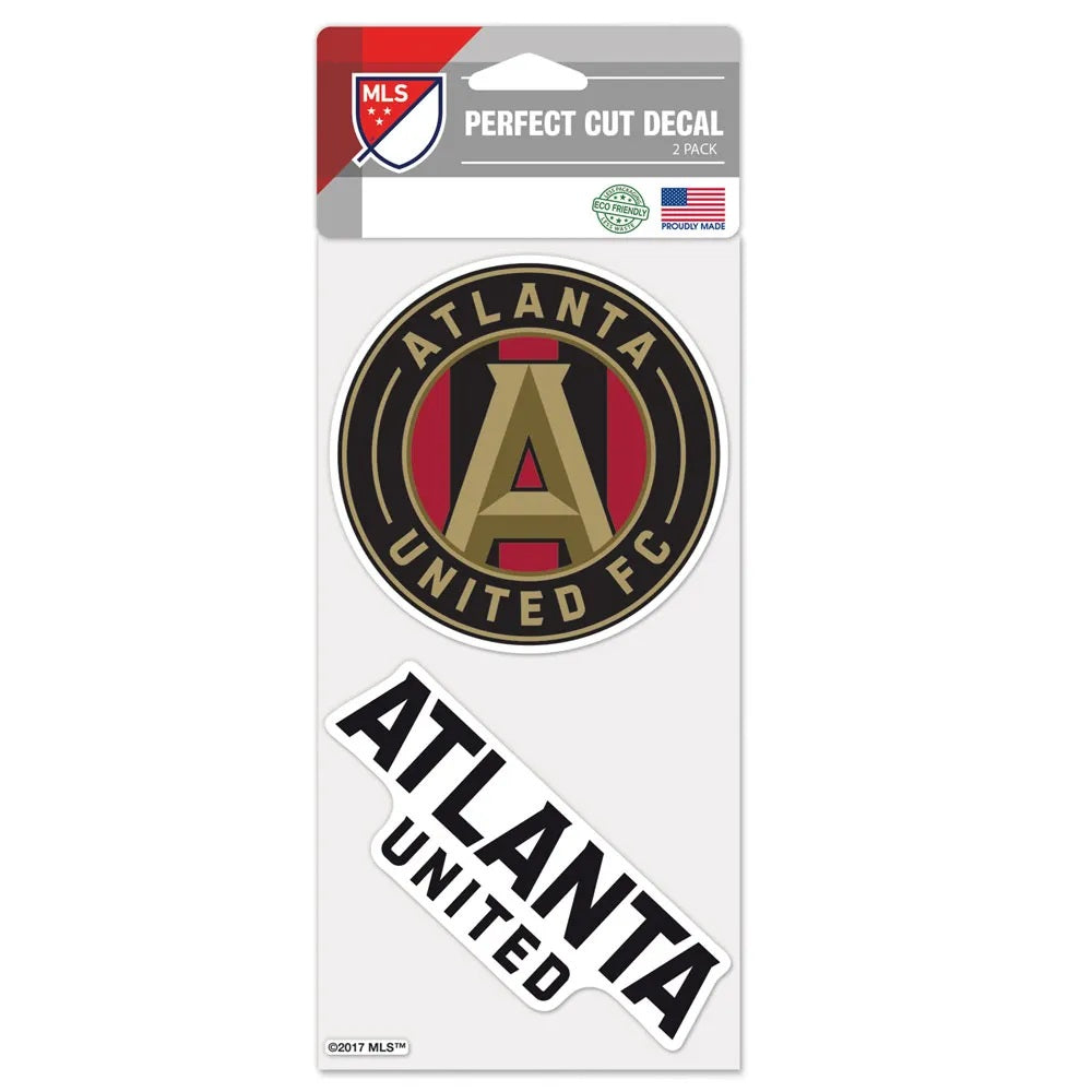 Atlanta United Decal 4x4 Perfect Cut Set of 2 - Special Order