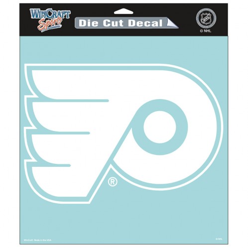 Philadelphia Flyers Decal 8x8 White - Special Order