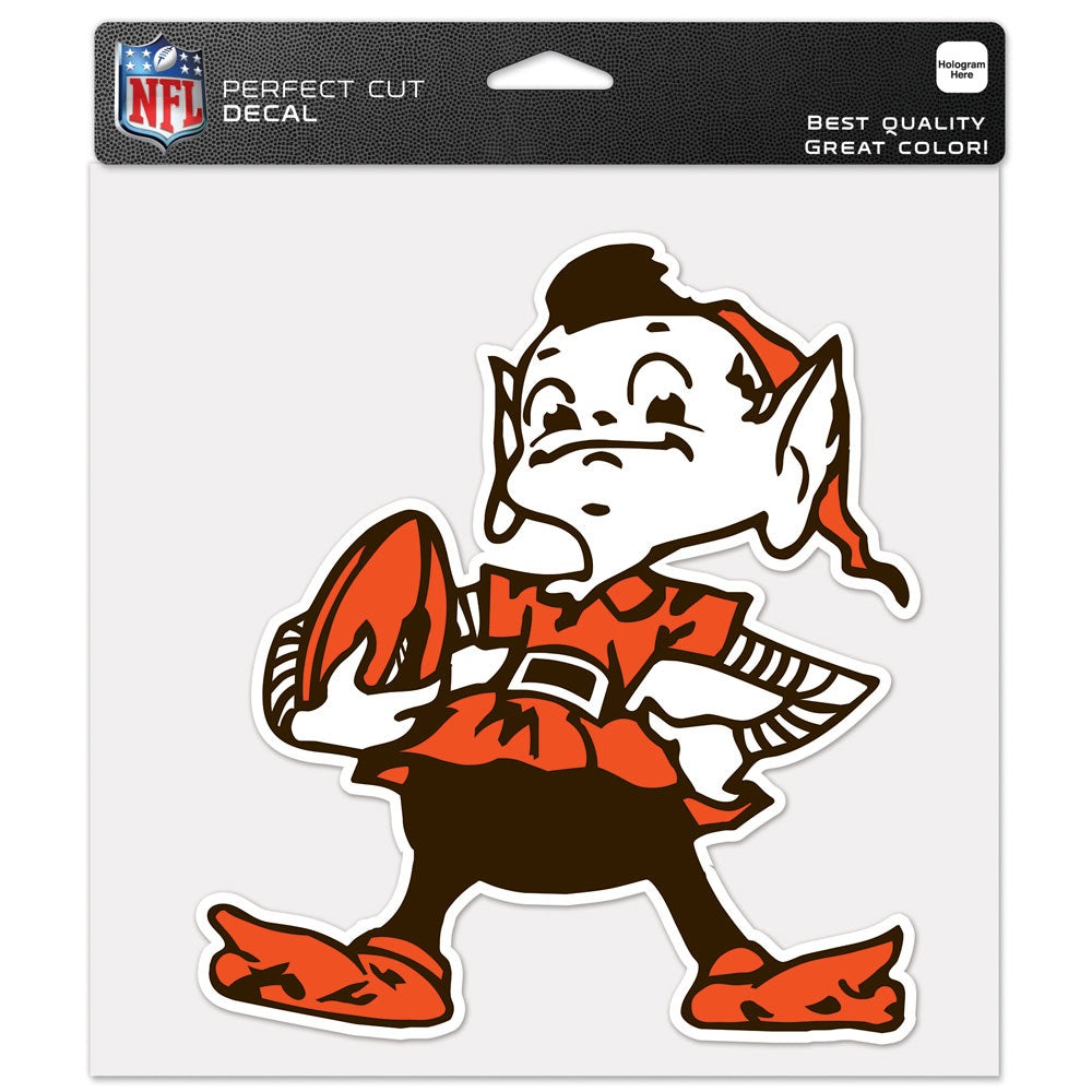 Cleveland Browns Decal 8x8 Perfect Cut Color Classic Logo Retro