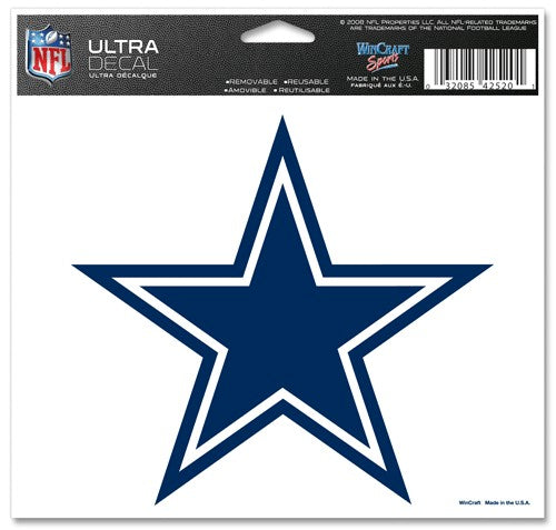 Dallas Cowboys Decal 5x6 Ultra Color Star