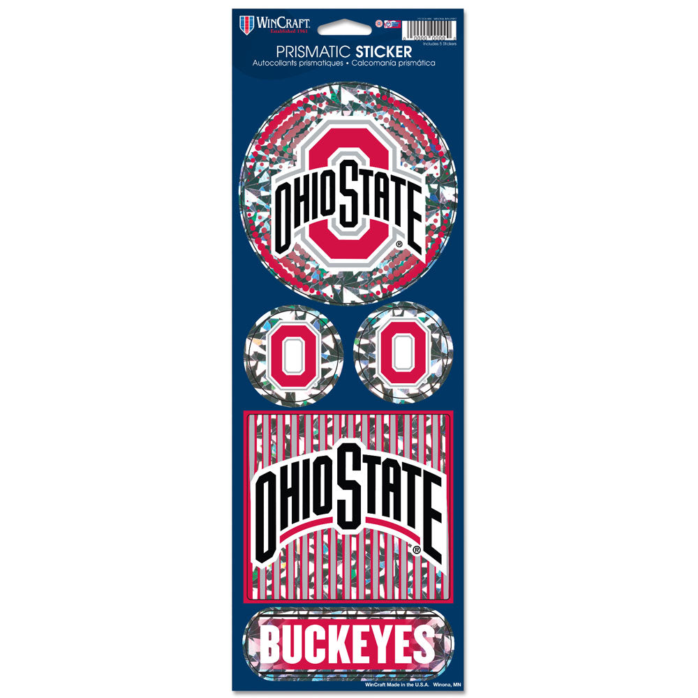Ohio State Buckeyes Stickers Prismatic