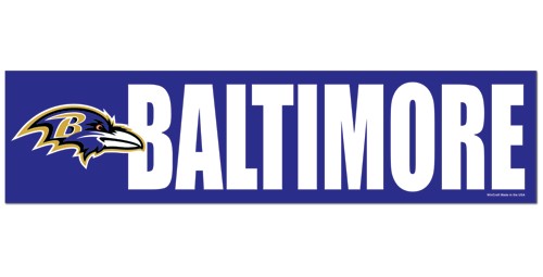 Baltimore Ravens Decal Bumper Sticker - Special Order