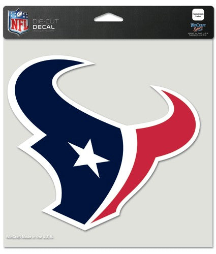 Houston Texans Decal 8x8 Die Cut Color