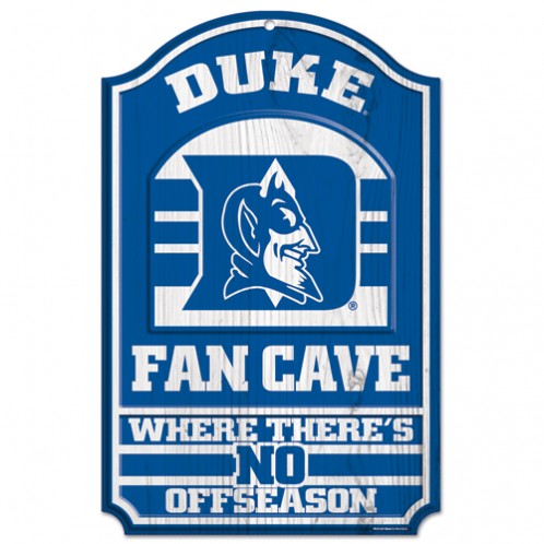 Duke Blue Devils Sign 11x17 Wood Fan Cave Design
