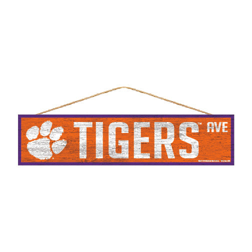 Clemson Tigers Sign 4x17 Wood Avenue Design - Special Order