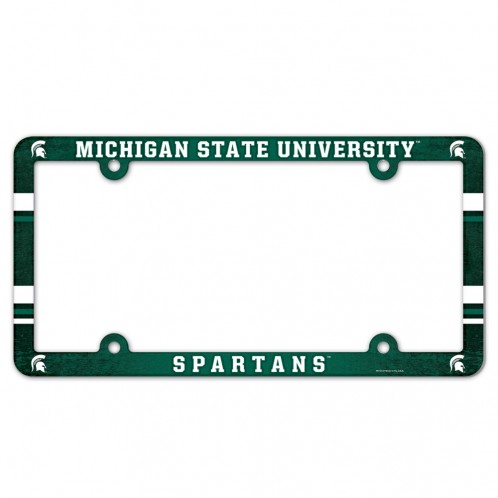 Michigan State Spartans Plastic Full Color License Plate Frame