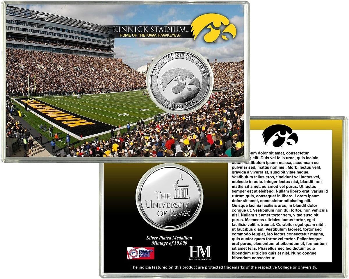Iowa Hawkeyes Silver Coin Card - Stadium Special Order