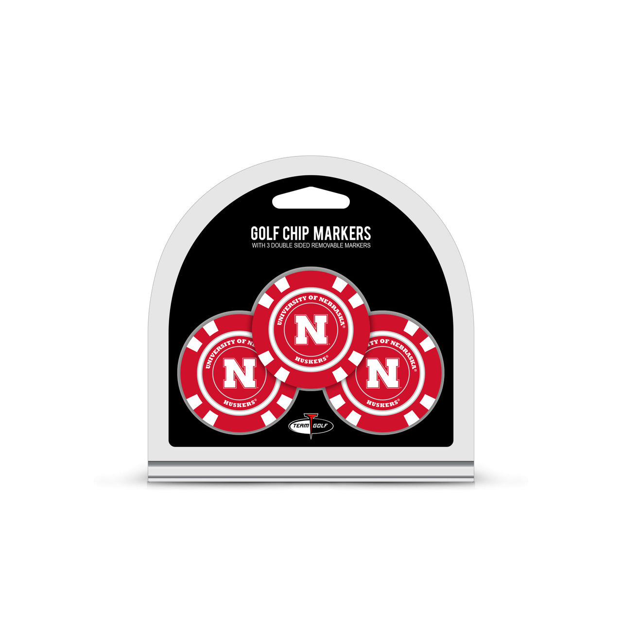 Nebraska Cornhuskers Golf Chip with Marker 3 Pack