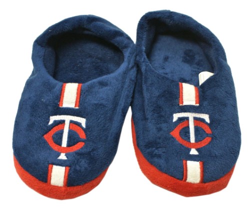 Minnesota Twins Slipper - Youth 4-7 Size 13-1 Stripe - (1 Pair) - XL