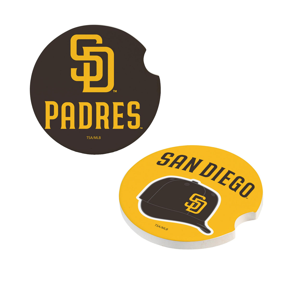 San Diego Padres Car Coaster Set 2 Pack Periodic Restock