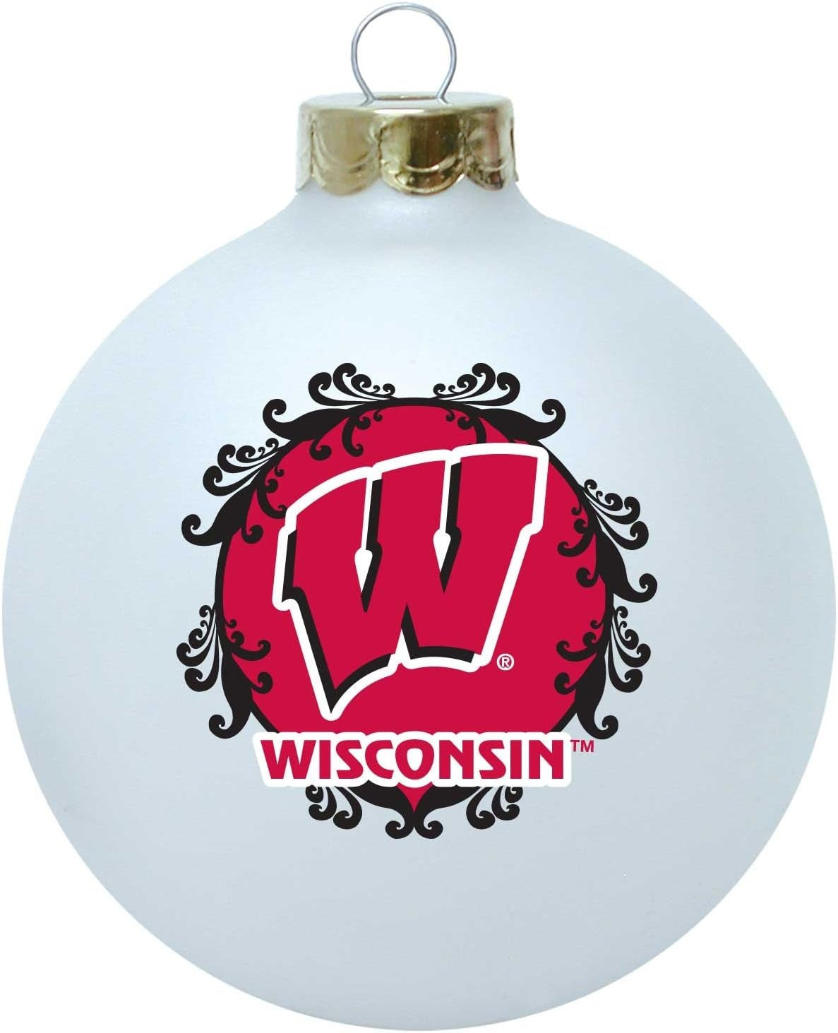 Wisconsin Badgers Ornament Large Glass Ball Special Order