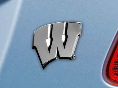 Wisconsin Badgers Auto Emblem Premium Metal Chrome