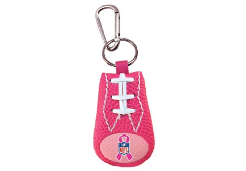 NFL Breast Cancer Awareness Keychain Football Ribbon Pink CO