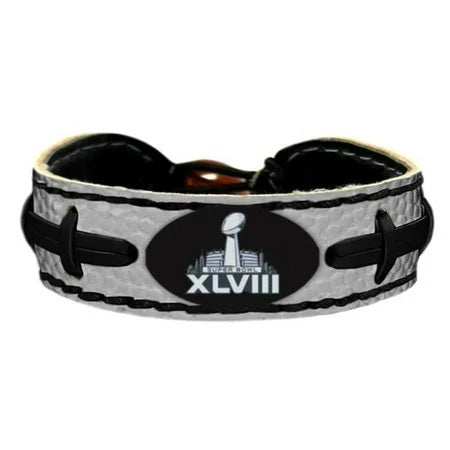 Super Bowl XLVIII Trophy Logo Team Color NFL Football Bracelet CO