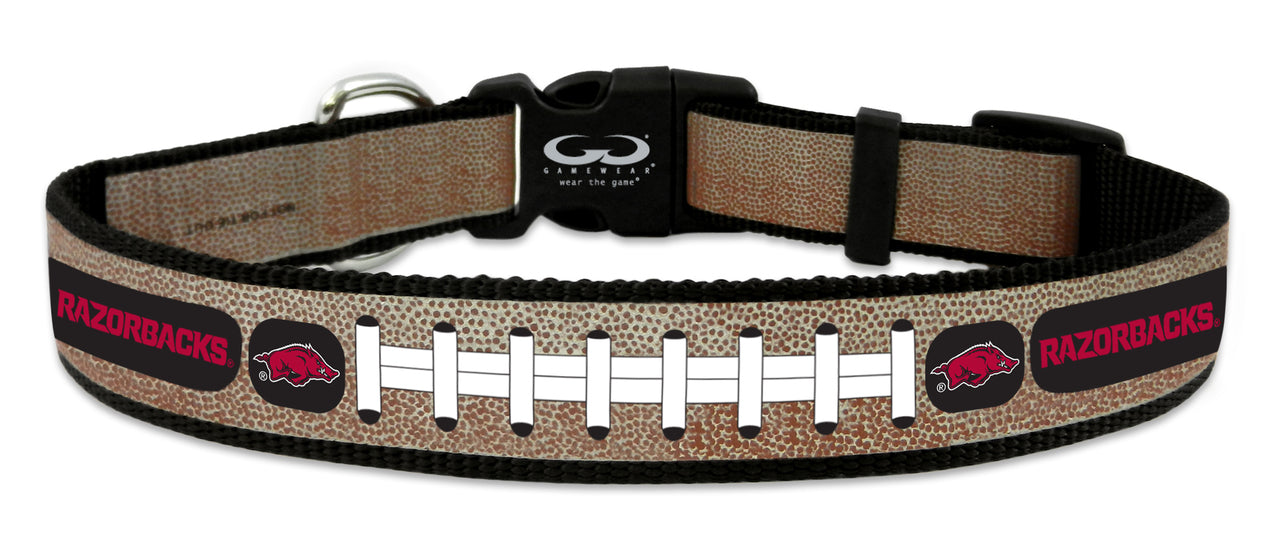 Arkansas Razorbacks Pet Collar Reflective Football Size Medium CO