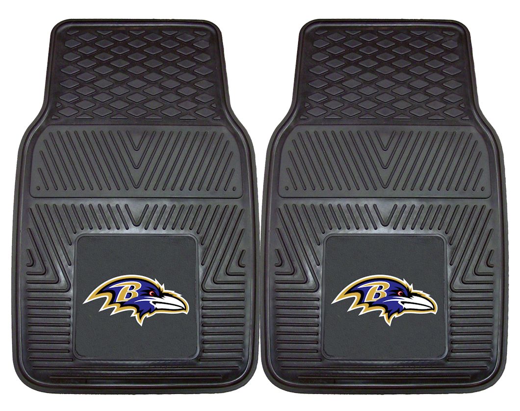 Baltimore Ravens Car Mats Heavy Duty 2 Piece Vinyl