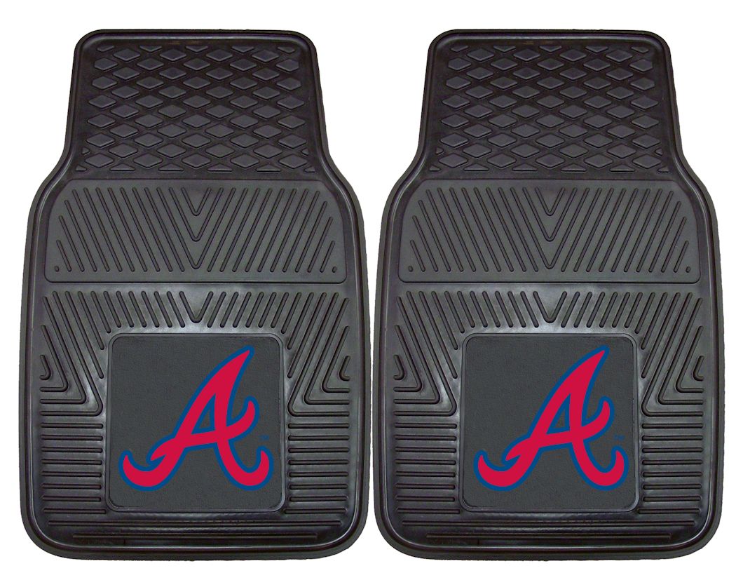 Atlanta Braves Heavy Duty 2-Piece Vinyl Car Mats - Special Order