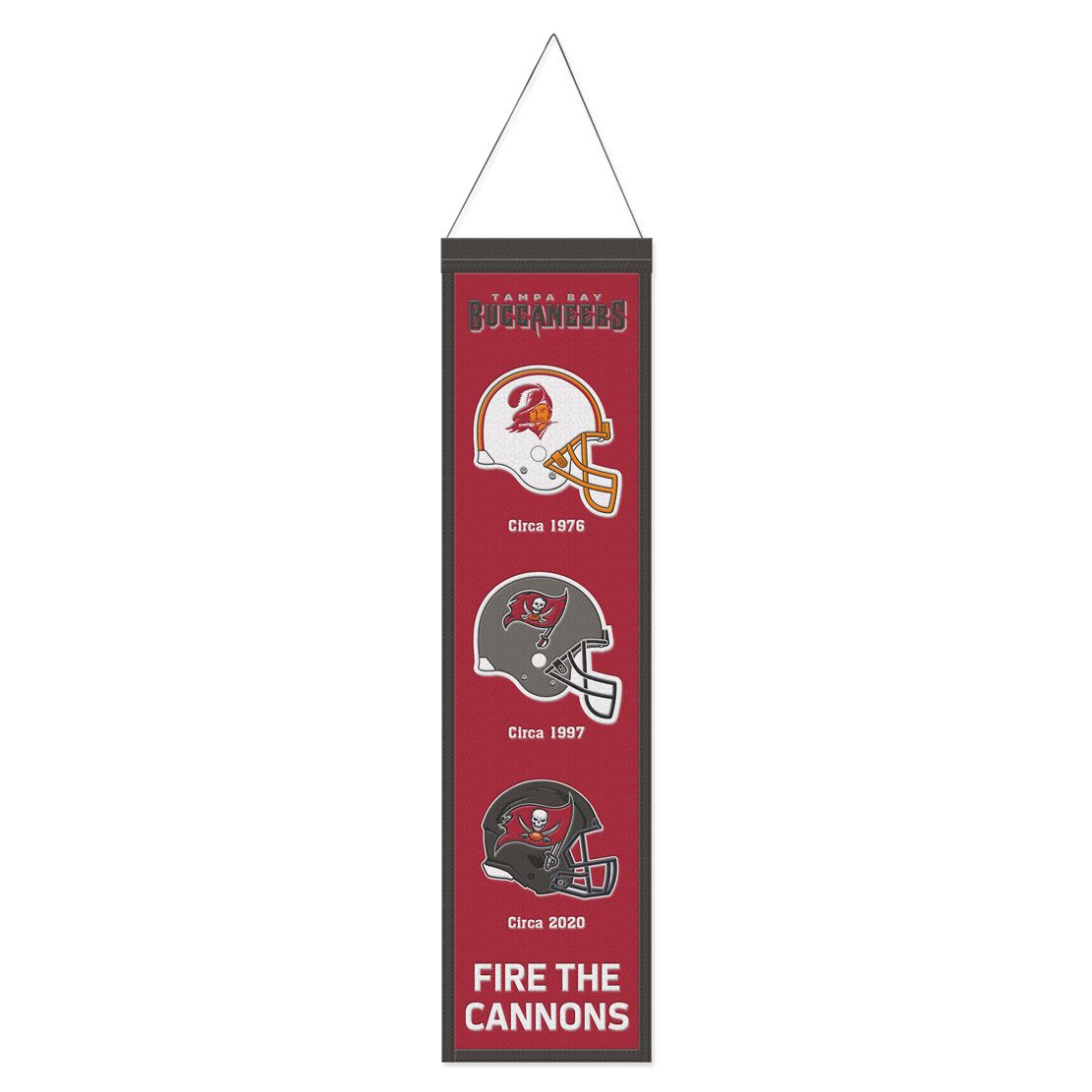 Tampa Bay Buccaneers Banner Wool 8x32 Heritage Evolution Design