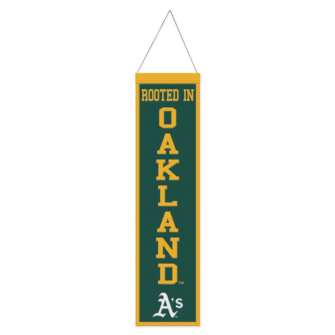 Oakland Athletics Banner Wool 8x32 Heritage Slogan Design