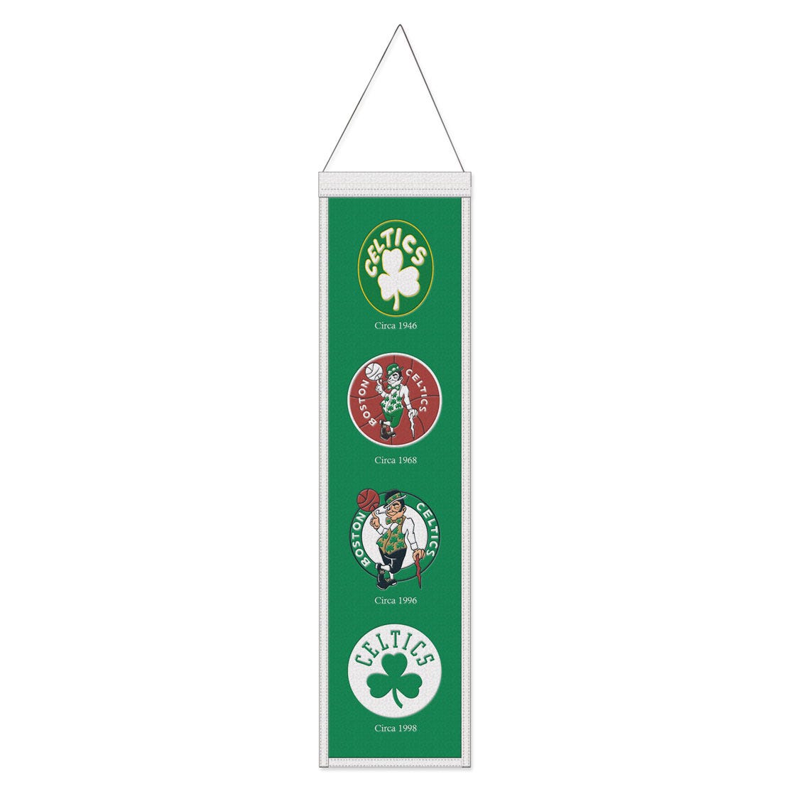Boston Celtics Banner Wool 8x32 Heritage Evolution Design - Special Order